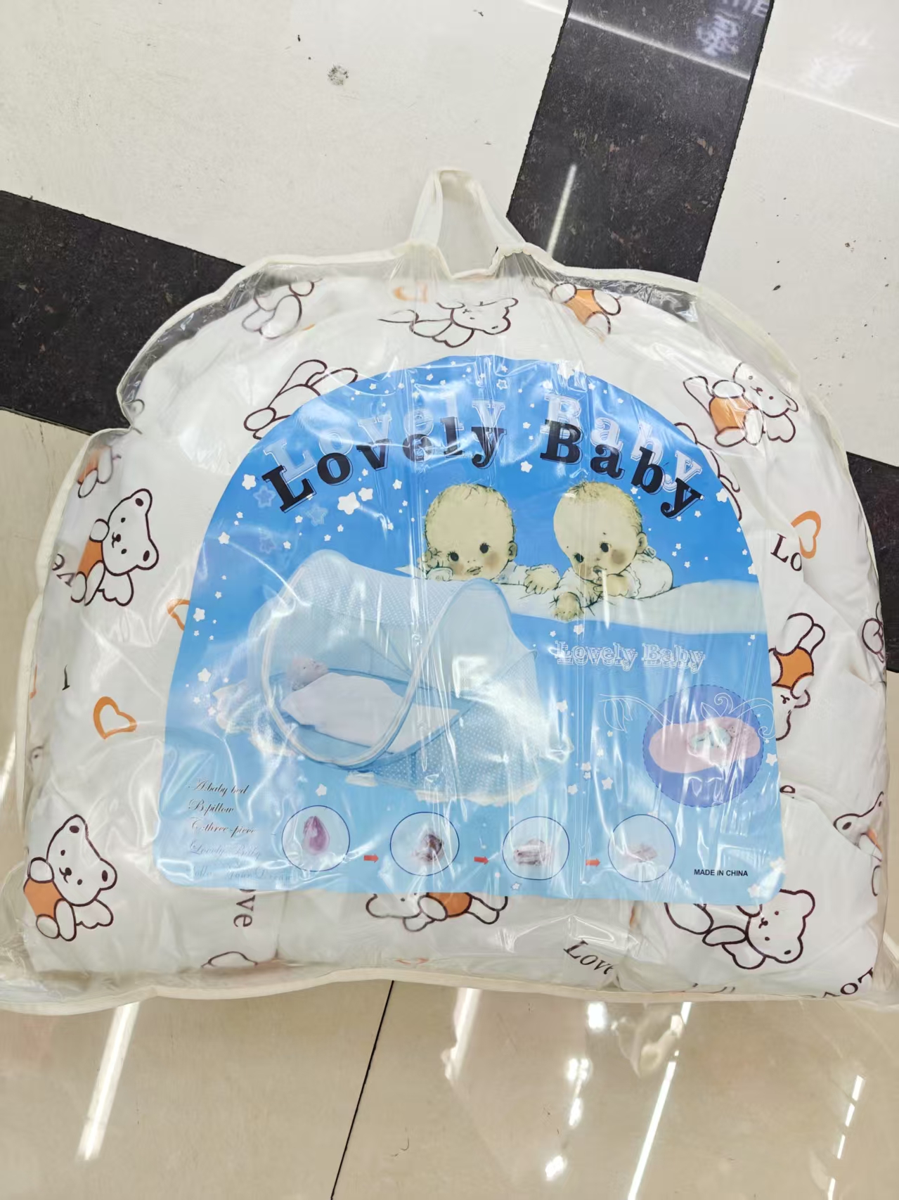 Jiaobao Big Bear Three Piece Baby Mosquito Net Set