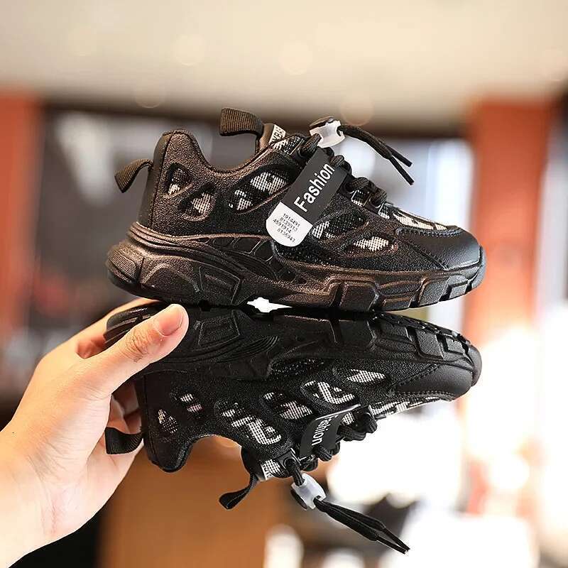 Autumn Children Casual Sport Shoes Fashion Breathable Knitting Soft Bottom Non-slip Kids Sneakers For Boys Girls Size 21-36