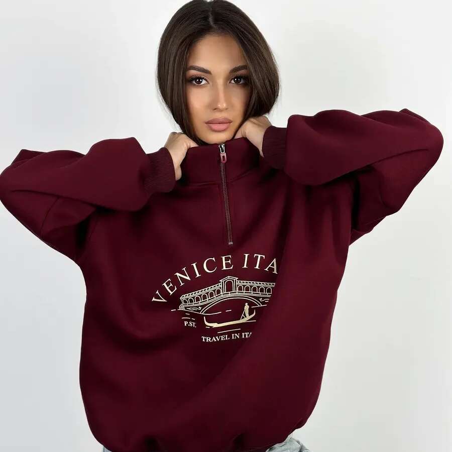 American Ins Retro Personality Versatile Couple Hooded Sweatshirt Autumn Winter Designer clothes Y2k Contrasting Color Splicing Lazy Pullover Top