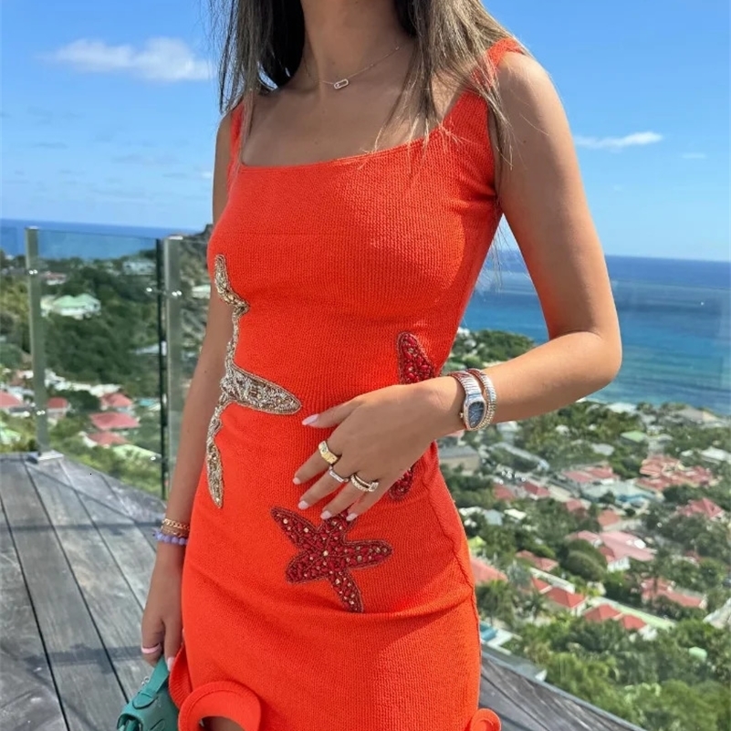 Chic Sparkling Star Print Ruffle Women Mini Dresses Elegant Sleeveless Backless Pleated Knit Prom Dresses 2025 Female Party Robe 250322