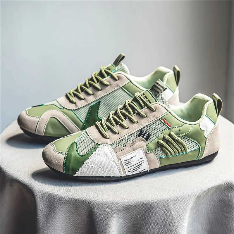 Mens shoes casual sports trend design personalized lace leather sports shoes comfortable and breathableXJ250324