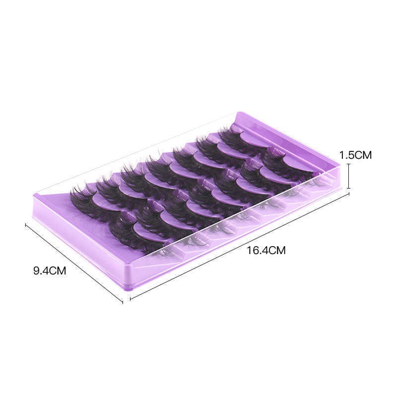 7 pairs of exaggerated and explosive false eyelashes naturally thick cross rolled and curled W250324