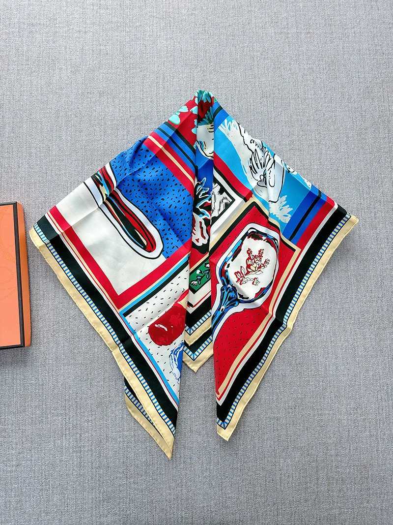 New Scarf Bay Silk Scarf Headscarf Foards Womens Accessories for Wenxiao Luxury Handle Headscarf X250324