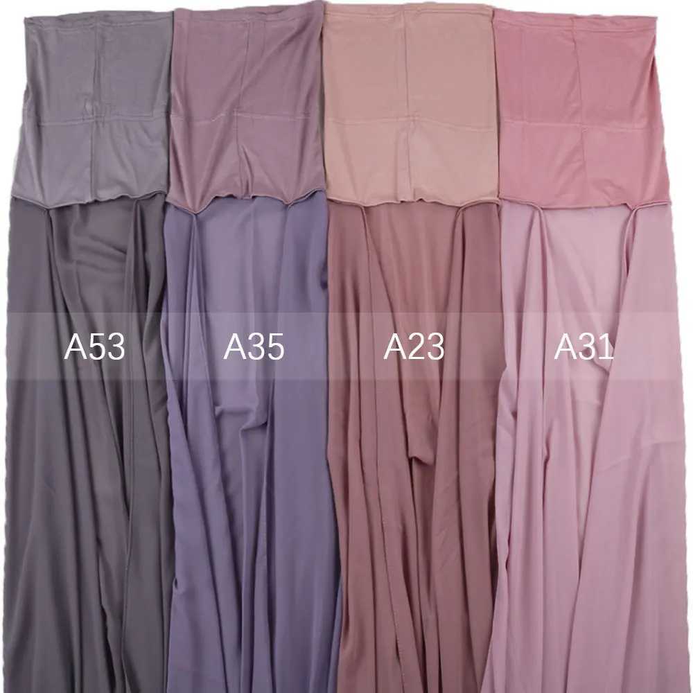 Instant headscarf hooded heavy-duty chiffon jersey headscarf used for webbing fashionable Islamic headscarf used for Muslim webbing X250324