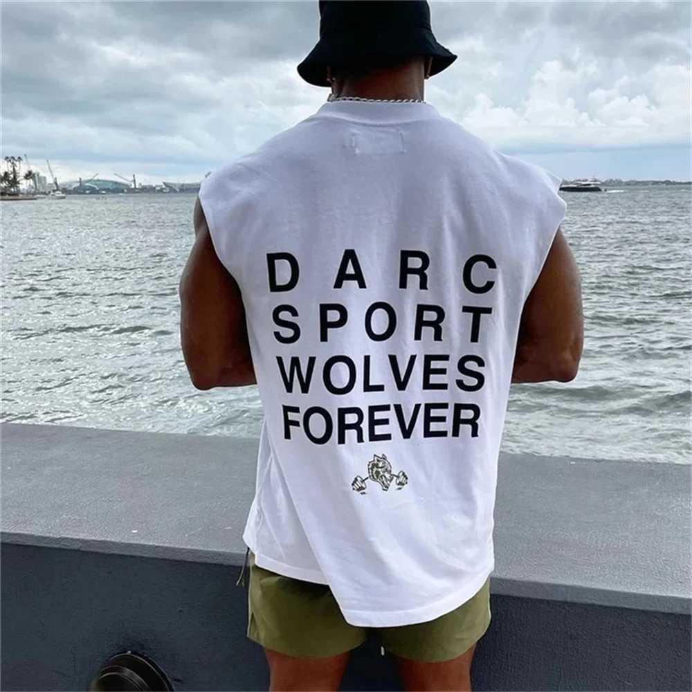 Summer new mens fitness vest sleeveless mens sports shirt cotton based sports vest X2503241