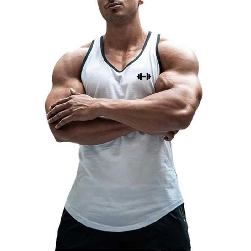 Muscle mens gym clothing fitness vest summer fashion sleeveless shirt cotton fitness sportswear ultra-thin muscle vest X250324