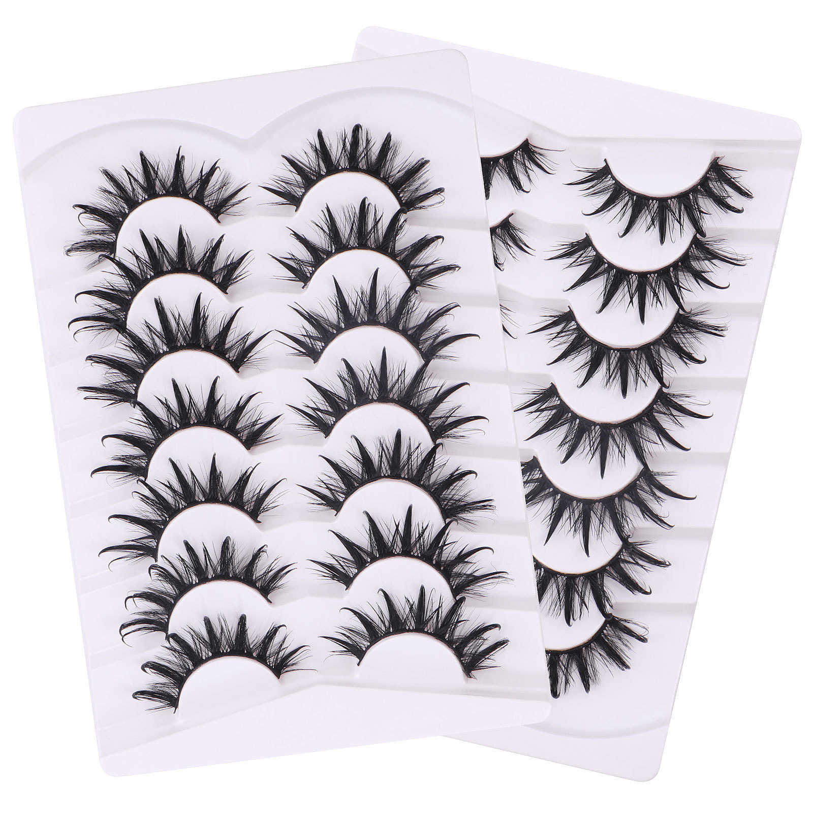 New product 7 pairs of fake eyelashes with thick exaggerated curls simulated eyelashes and grafting eyelashes W250324