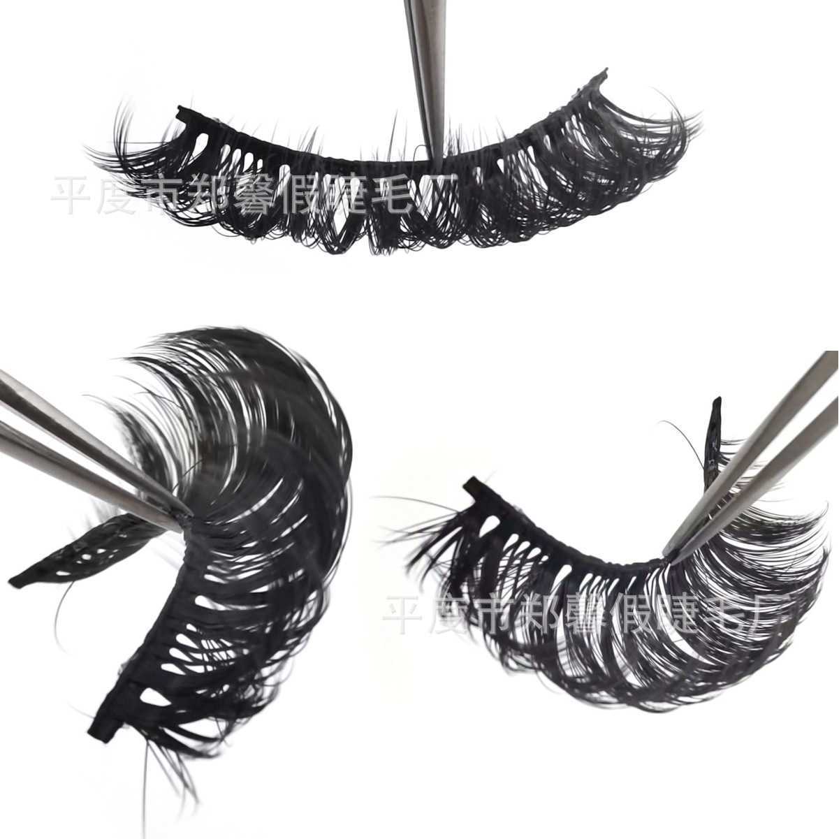 D curled Russian curls with large curvature ten pairs of fake eyelashes naturally thick and three-dimensional multi-layered eyelashes W250324