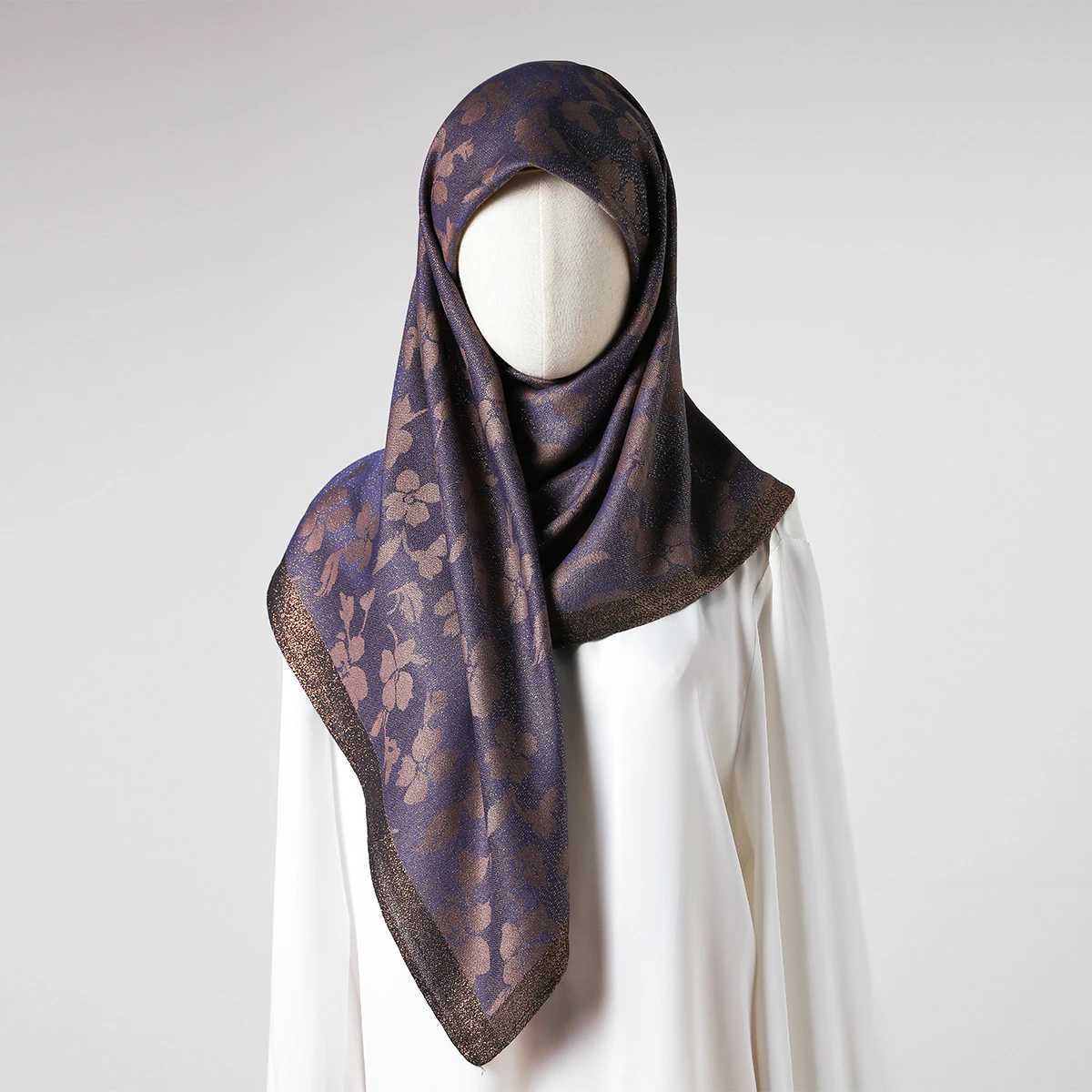 Neckerchief Shawl Packaging Printing Silk Scarf Square Text Muslim Headscarf Elegant Belt Bandana Design New Foard X250324