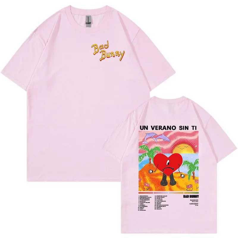 Un Verano Sin Ti Graphics Print T-shirt for mens fashion hip-hop shorts Sly oversized T-shirt unisex X250324