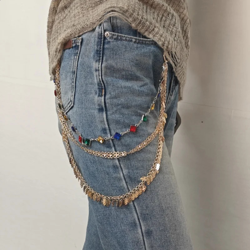 Tassel Pants Chain Neo Gothic Fashionable Men And Women Waist Pendant Jeans Motorcycle Chain Accessories Hip Hop Jewelry 250324