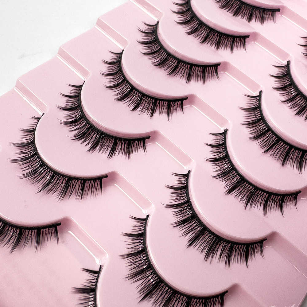 Tianxi Hard Meme False Eyelash Full Male Female Ultra Short Natural Simulation Hard Meme Can Support Single Eyelid Swelling Eye Bubbles 10 pairs W2503