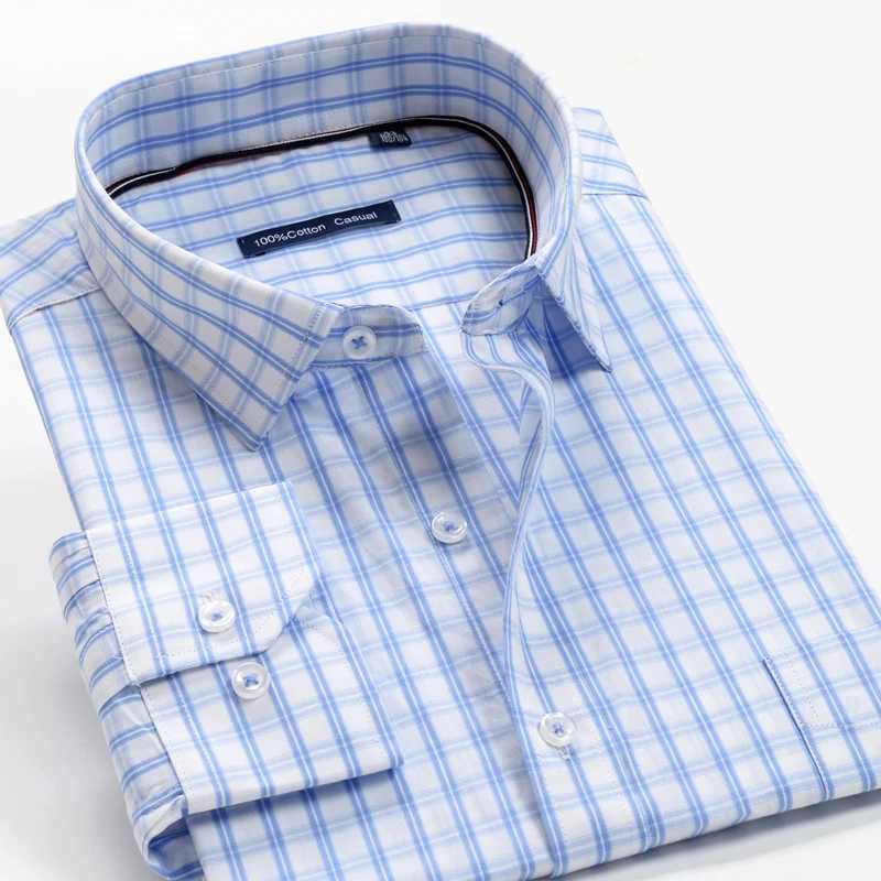 New Autumn Plus Large Long Sleeve Plain Shirt 8XL 9XL 10XL 11XL 12XL Mens 100% Cotton Shirt Brand Clothing X250324