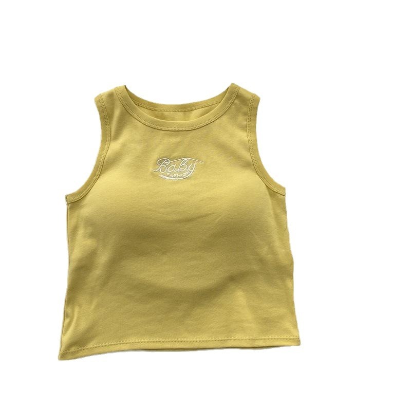 2025 New Spicy Korean Edition Pure Cotton Designer Embroidered Letter Vest Outdoor Sports Beach Chest Wrap Chest Mat Short Sleeve Women's Anti Gl