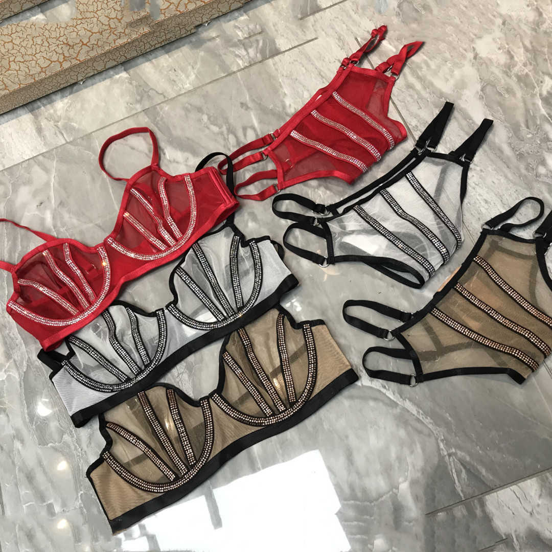 Ultra thin lingerie lace nail beads, big chest, small and sexy bra, garter belt, hot stamping set, bra set 250315