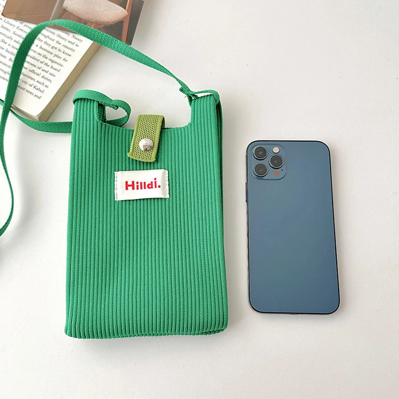 Mini Knitted Cross body Bag Korean Shoulder Bag Reusable Shopping Phone Bag Womens Handbag 250320