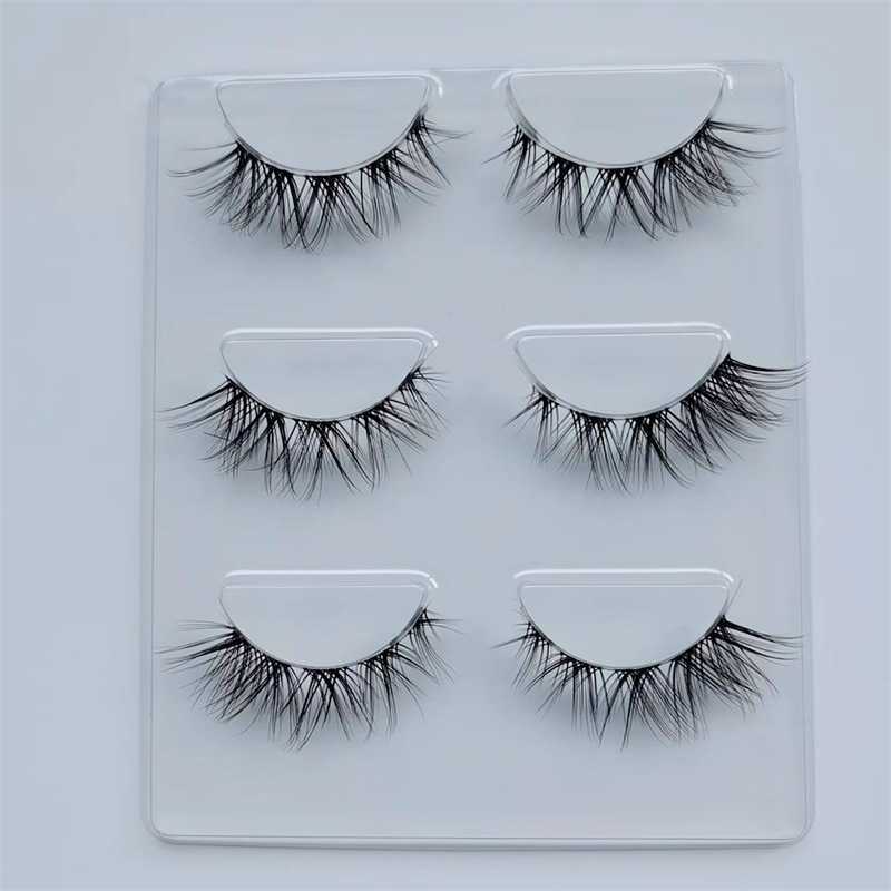 Thick makeup fake eyelashes fox eyes exaggerated curl single cluster cross stage aura elongated tail GM30 W250324