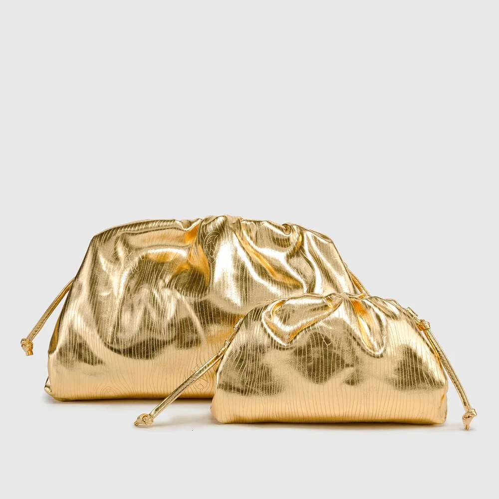 Designer Gold Sier Soft Cloud Women's Handbag 2023 New In Dumpg Lady Purse Large Capacity Crossbody Bag