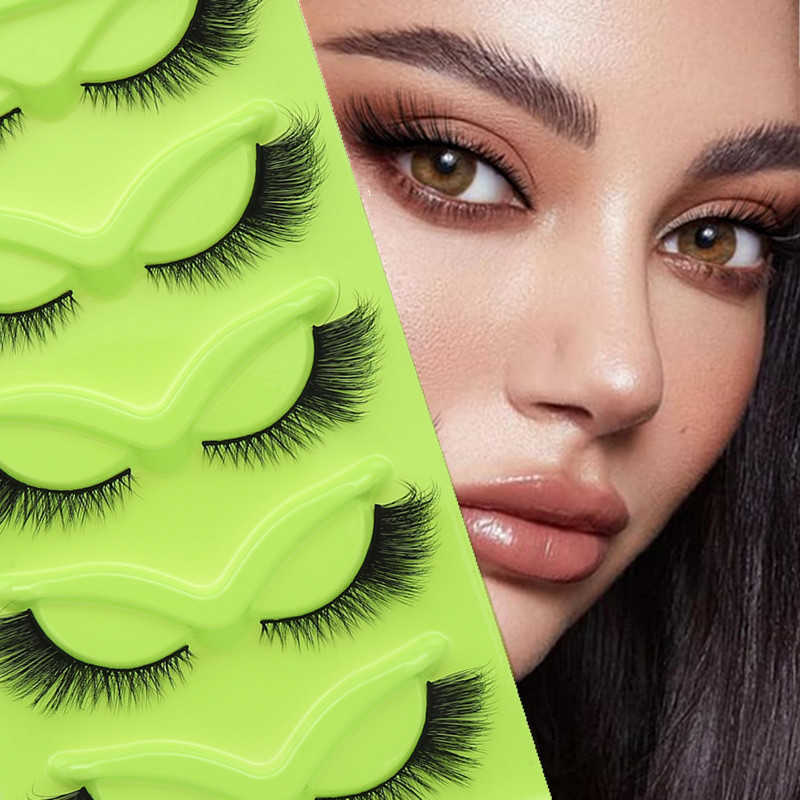 Five Pair Fox Eyelash Cat Eye Fox Series False Eyelash Tail Thick Curly Extended Edition W250324