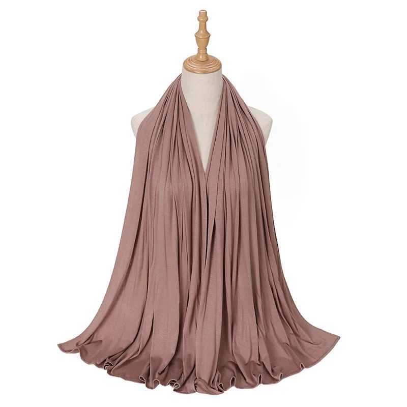Large sized Muslim headscarf Jersey cotton headscarf solid shawl and Ramadan headscarf X250324