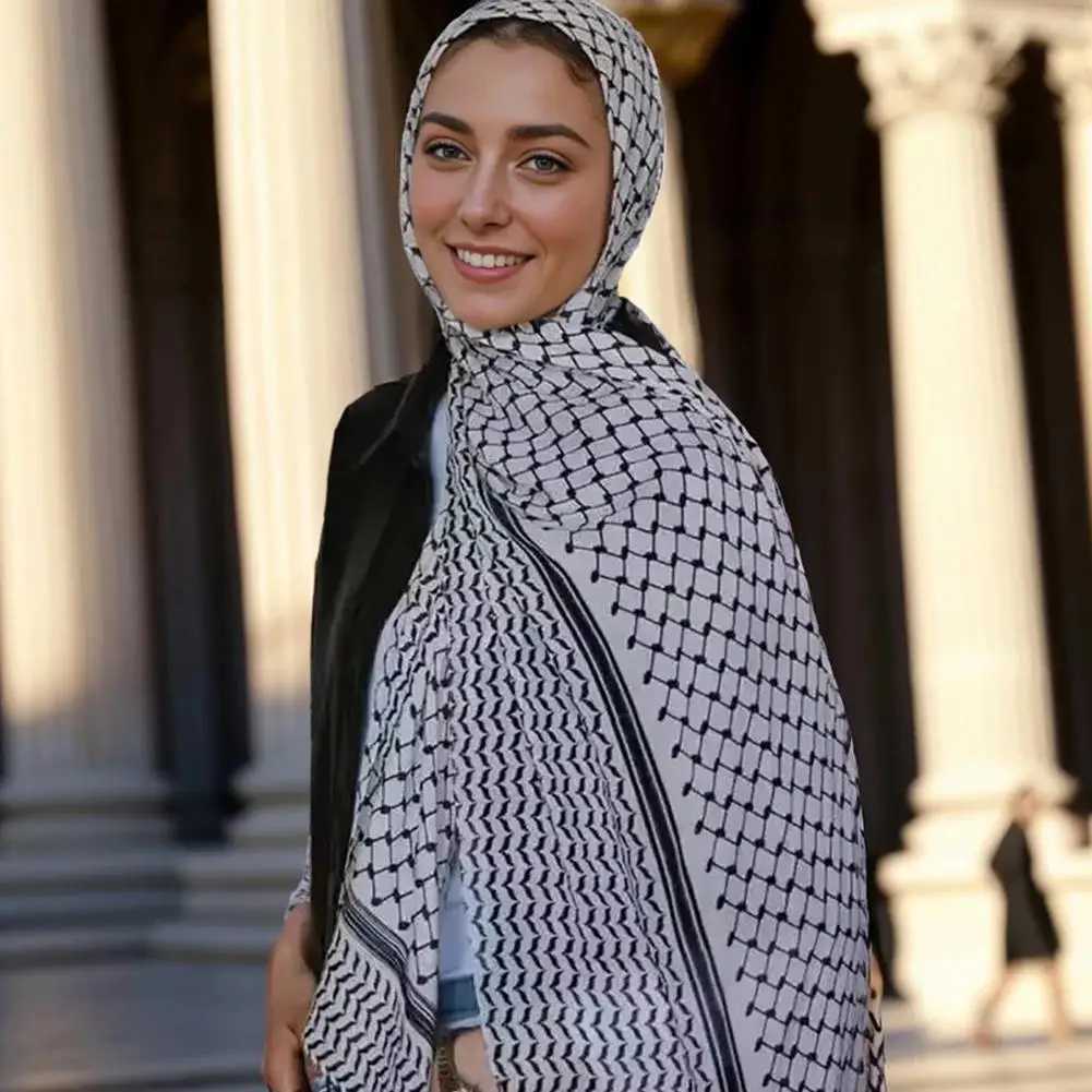 Fashionable Kuffiyeh Headscarf Chiffon Scarf Wen Islamic Scarves Shawl Echape Breathable Foard Dubai Headscarf Ramadan Shawl X250324