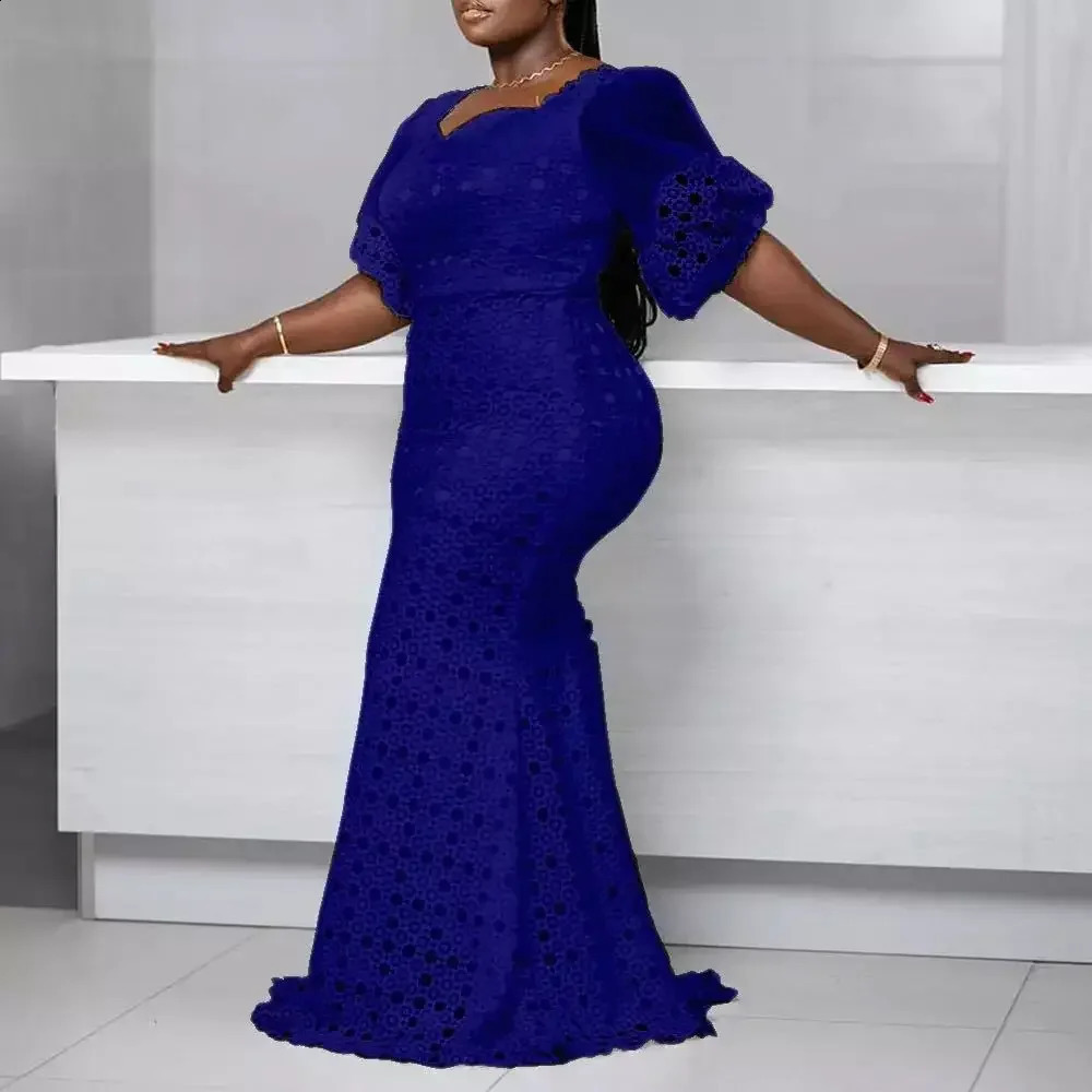 White Women Dress Bodycon Long Maxi Robe African High Waist Trumpet Femme Vestiods Plus Size Dresses S-5XL 250319