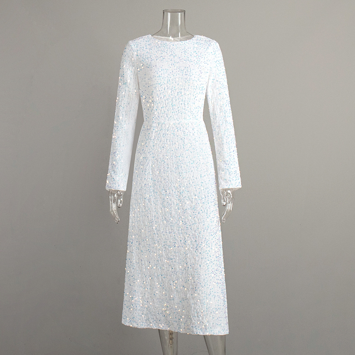 Glitter 2025 Autumn/Winter New Velvet Bead Slimming Fishtail Skirt Evening Dress