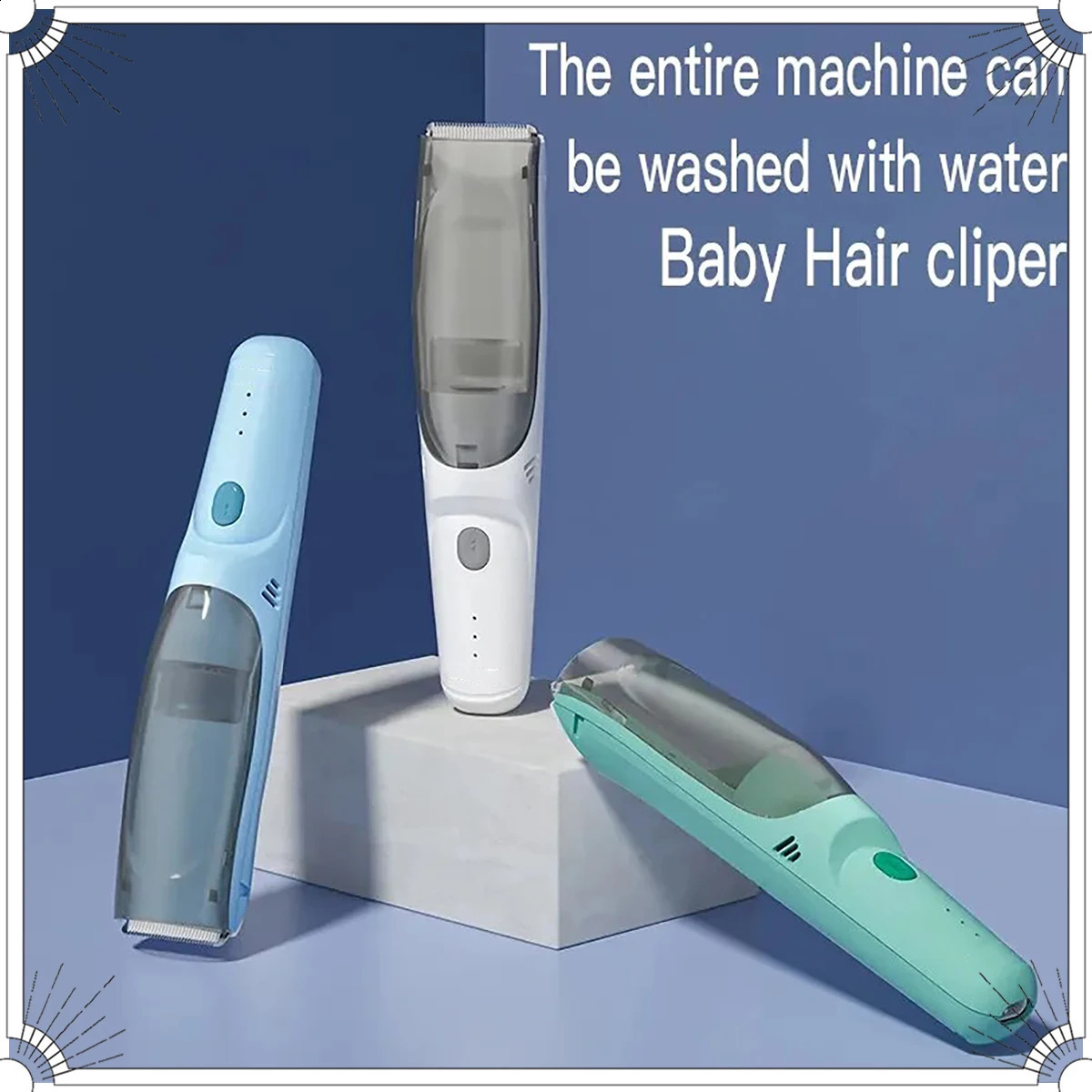 Baby Electric Razor Hair-Absorbing Baby Hair Clipper Children Waterproof Adult Household Electric Clipper 250303
