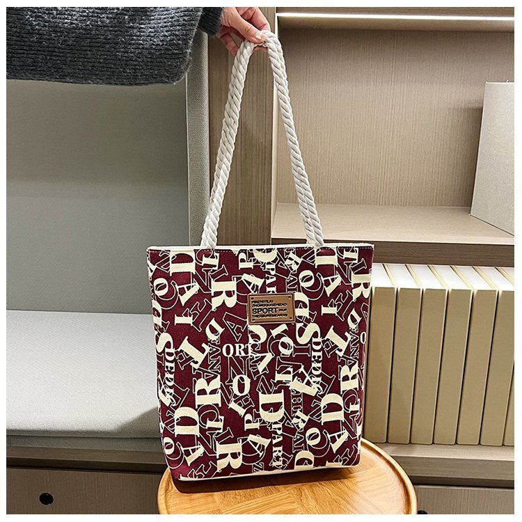 2025S Fashion Designer Cheap Handbag Casual Versatile Letter Shoulder Ins Japanese And Korean Minimalist Tote Student Bag Trend