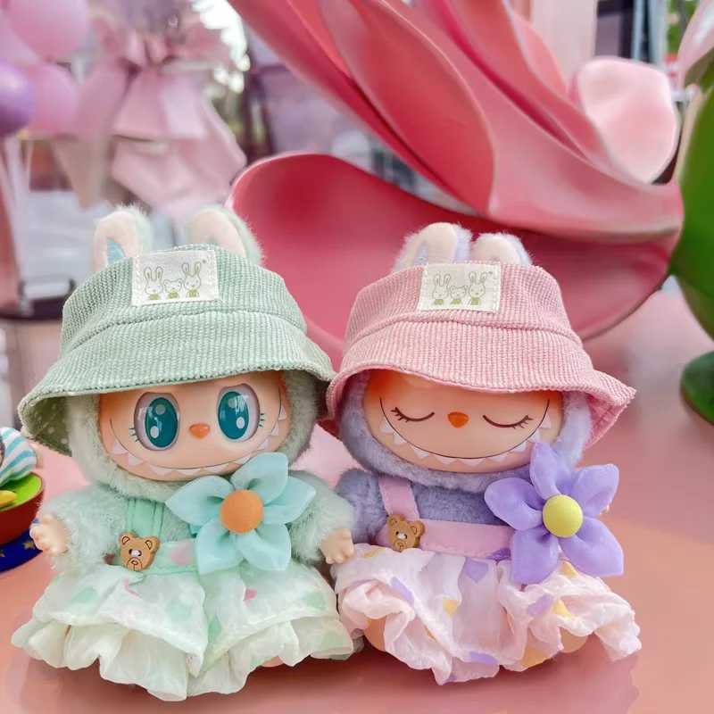 Suitable for 17cm Labubu doll set pleated snowflake hair clip set fishermans hat Labubu clothing Ropa LabubuXJ250324