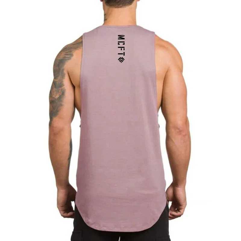 Muscleguys Cotton Gym Clothing Fitness Mens Stringer Tank Top Sleeveless Sports Tank Top Single Sleeve Sports Tank Top X250324