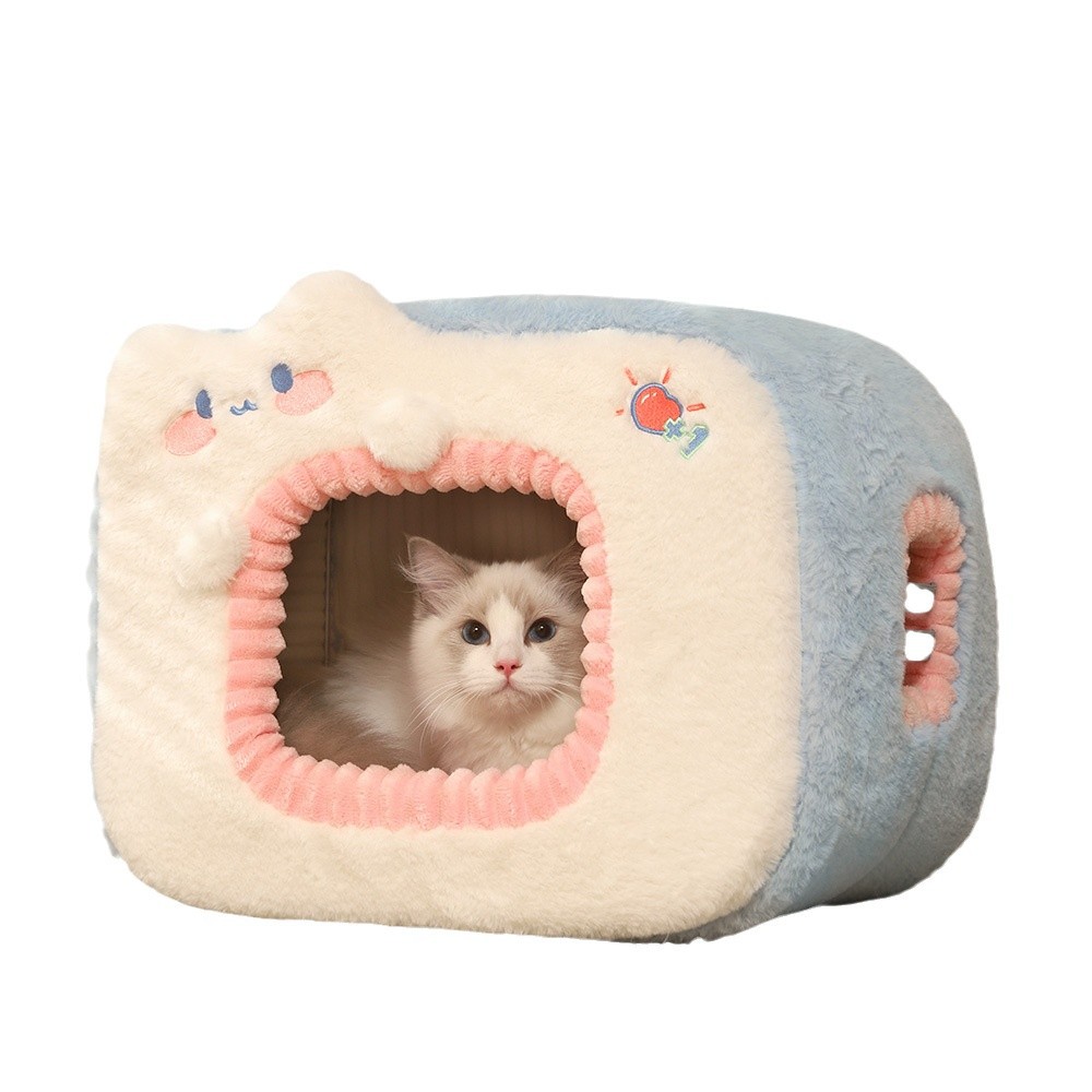Pet dog kennel Cat kennel winter warm four seasons universal cold cat house winter closed cat kennel