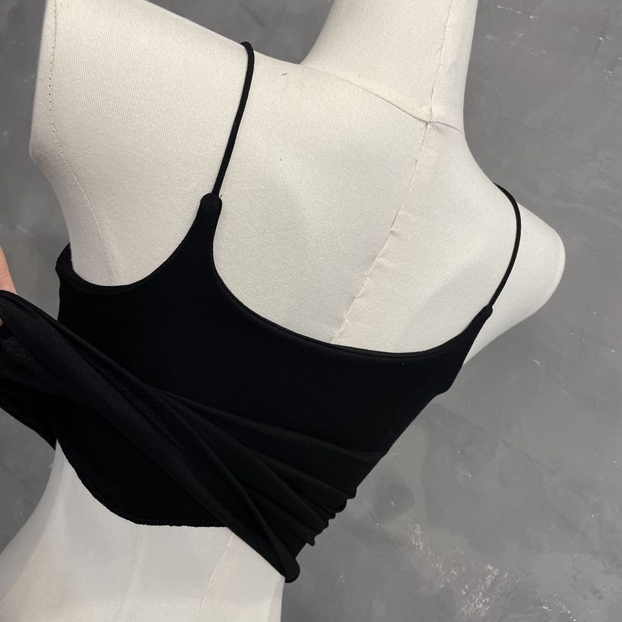 2025 New Pure Desire Chest Mat Spicy Girl Designer White Vest Women's Inner Abdominal Cover Comfortable Cotton Bottom Multifunctional Top