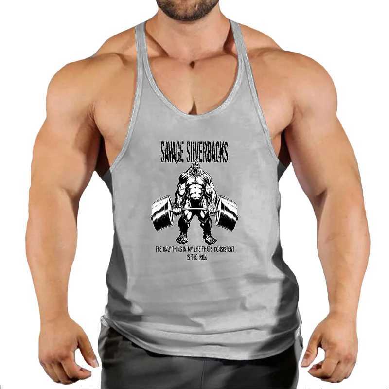 Muscle Male Bodybuilding Stringer Tank Top Gym Clothing Y Back Fitness Sleepless Tank Top Weight Boosting Monomer X2503241
