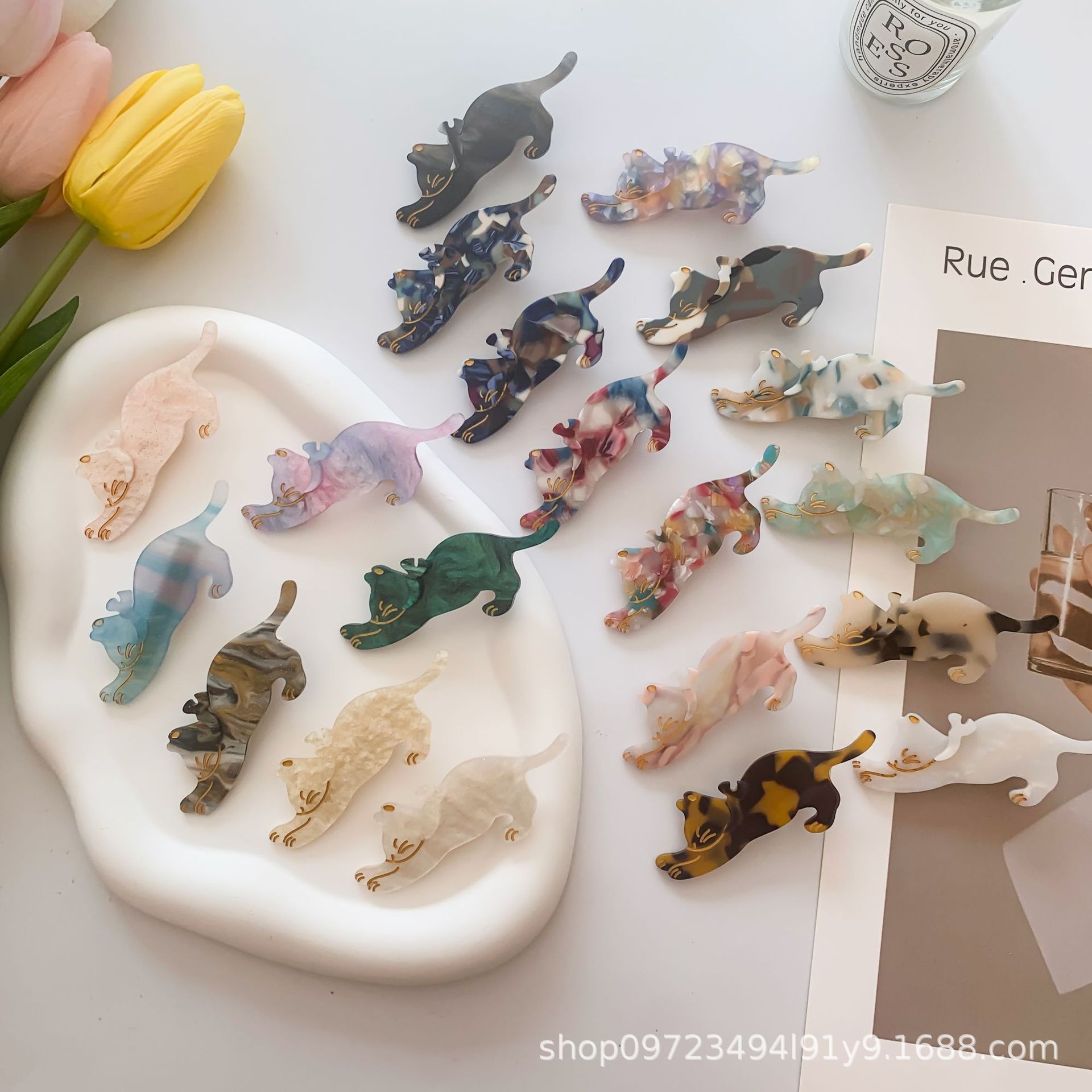 New Korean cartoon simple headdress hair card cat a word bangs duckbill clip broken hair cute bangs side clip