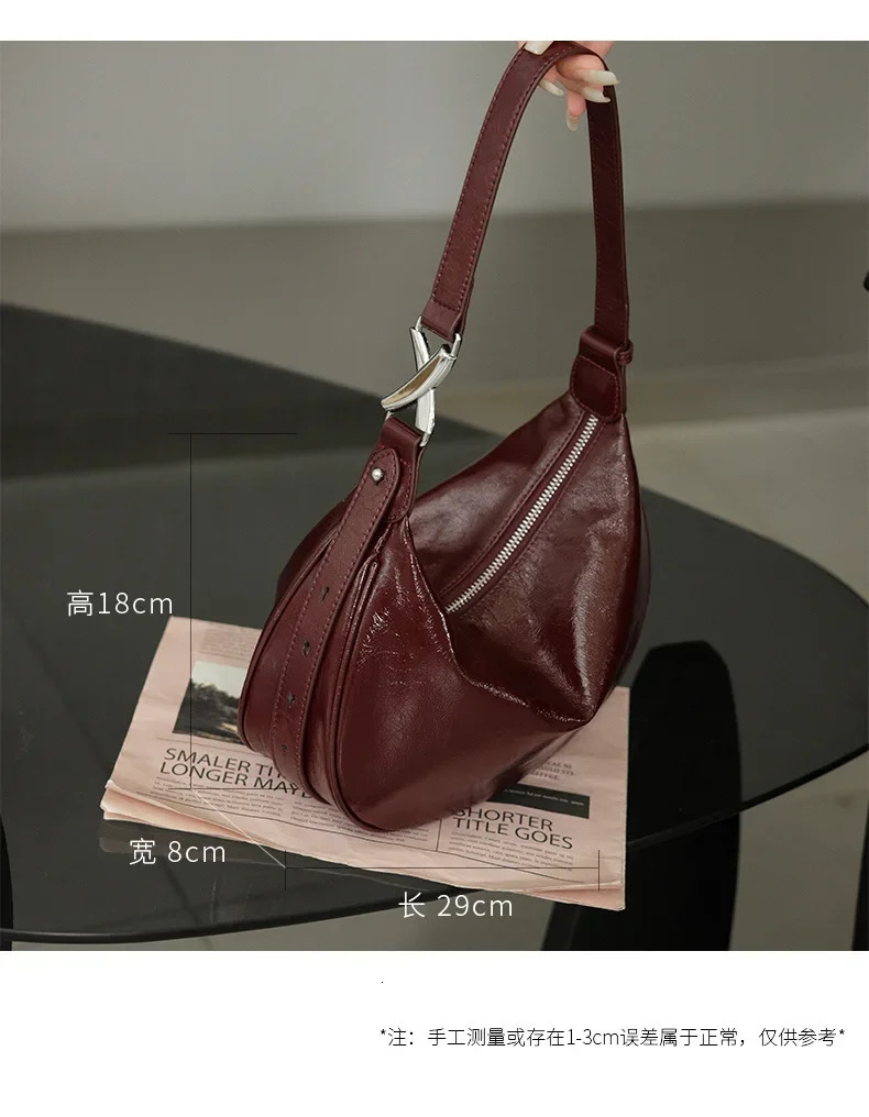 leather womens bag high-quality shoulder underwear bag fashionable city womens Versatile Communicating bag 250320