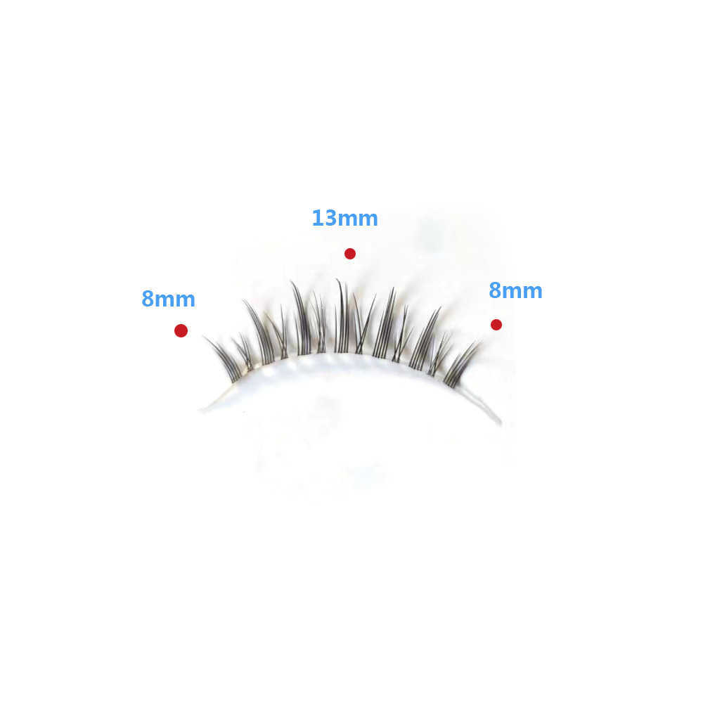 Little Devil False Eyelash Natural Simulation Big Eyelash Transparent Stem Five Pair Set Eyelash W250324