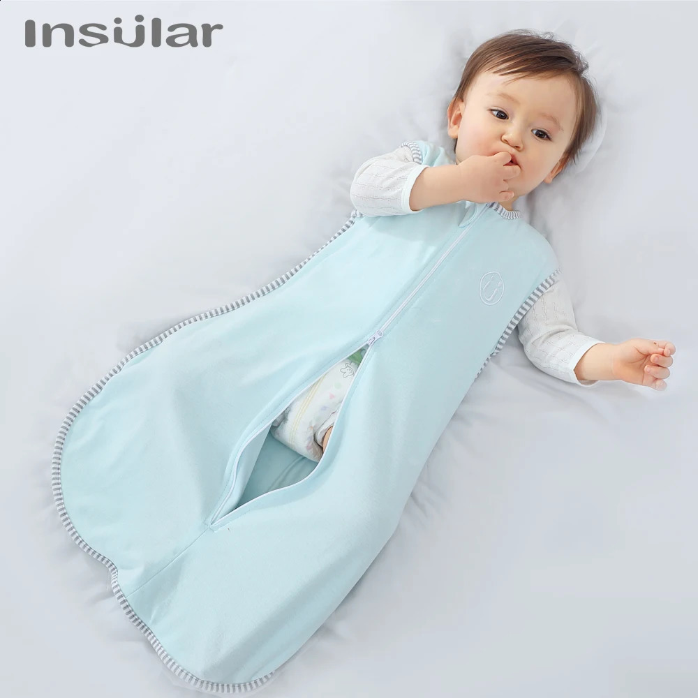 Insulated sleeveless cotton sleeping bag used for cartoon baby blankets for borns soft care 0-18 months old 250324