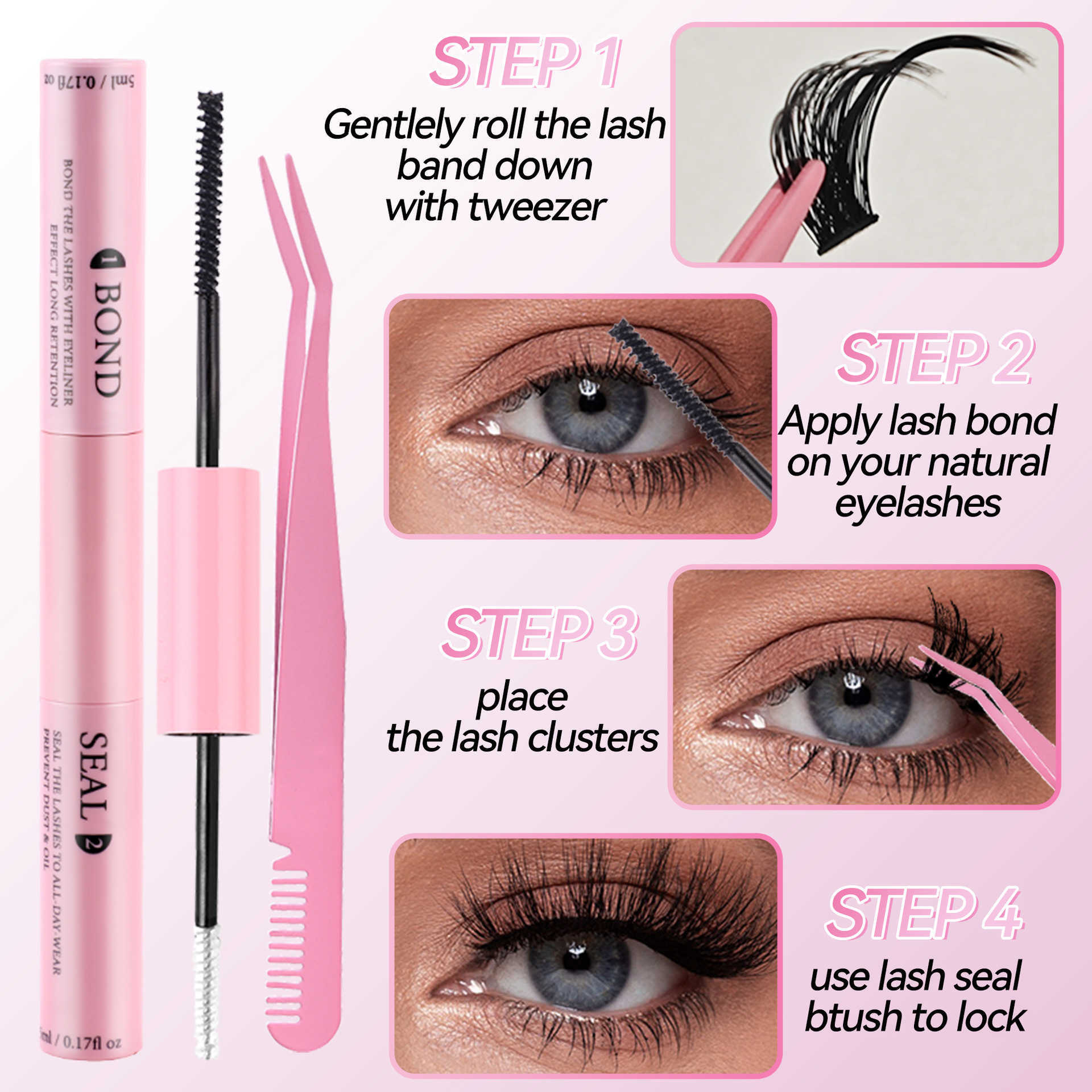 False eyelashes extended by 30D-100D single cluster segmented hair simulation thick and curled eyelashes W250324