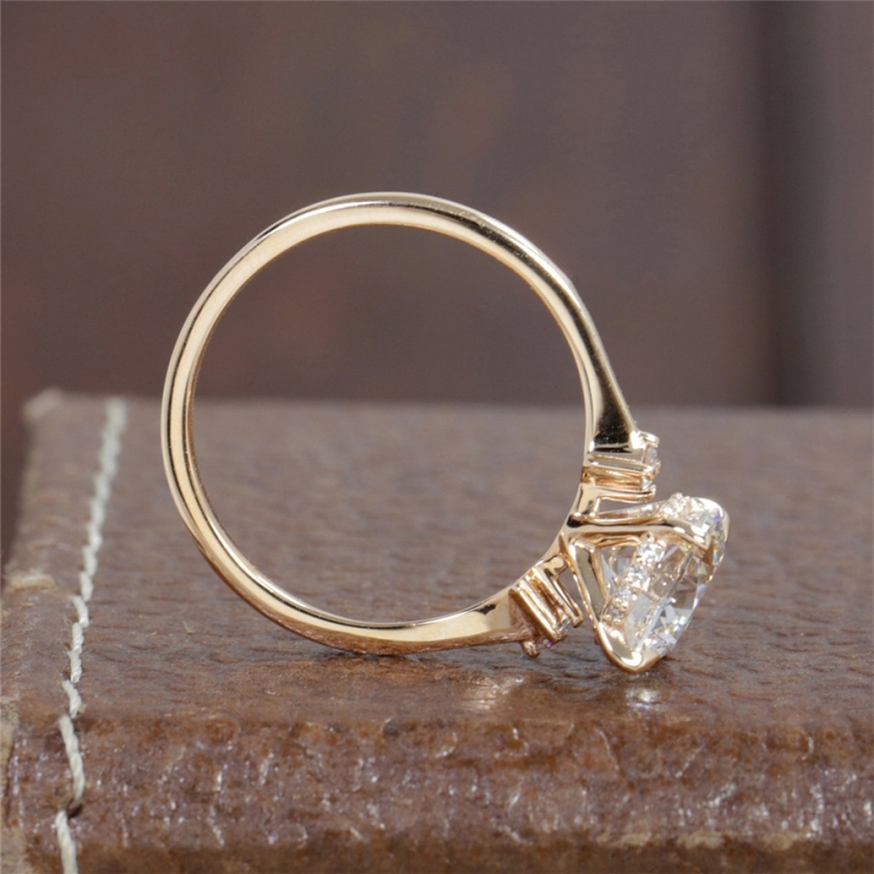 Jewelry Lab Grown Diamond 2.0 Carat Round Cut Solitaire Ring Real Gold IGI Certificate Engagement Fashion Ring For Women