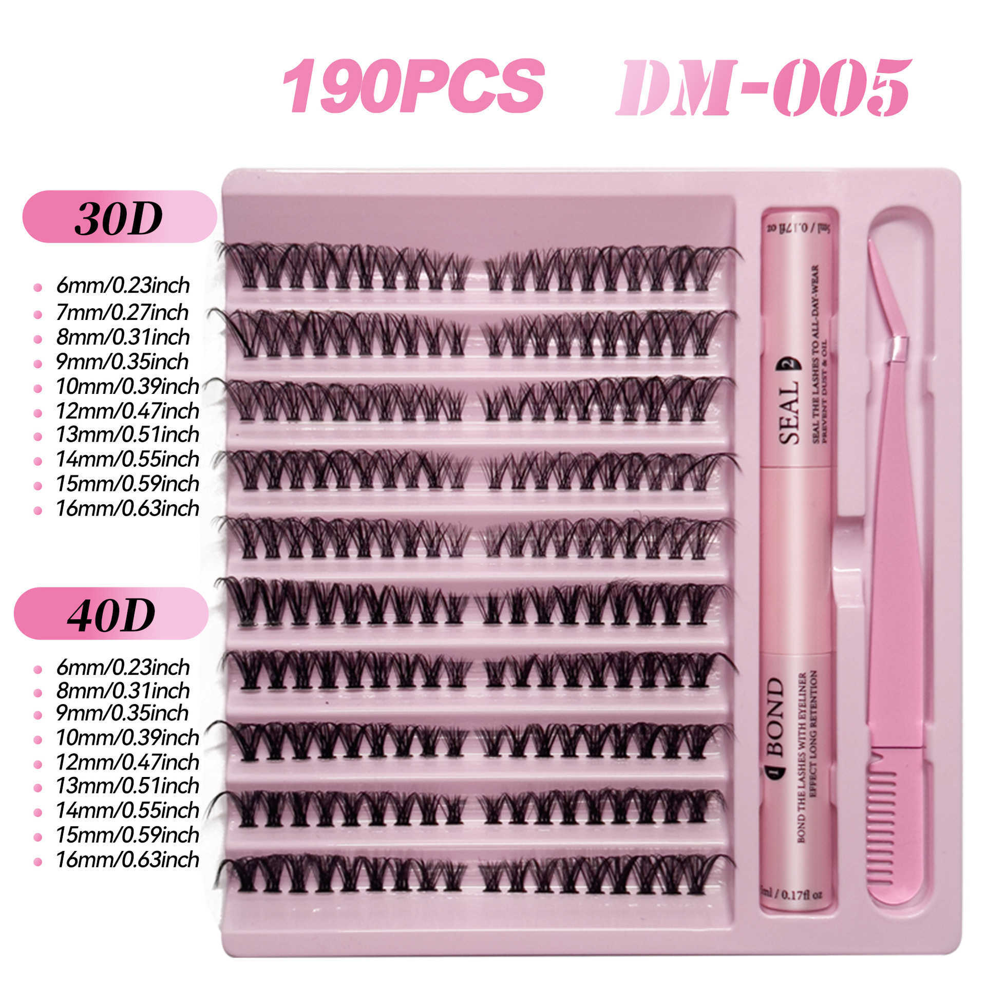 False eyelashes extended by 30D-100D single cluster segmented hair simulation thick and curled eyelashes W250324