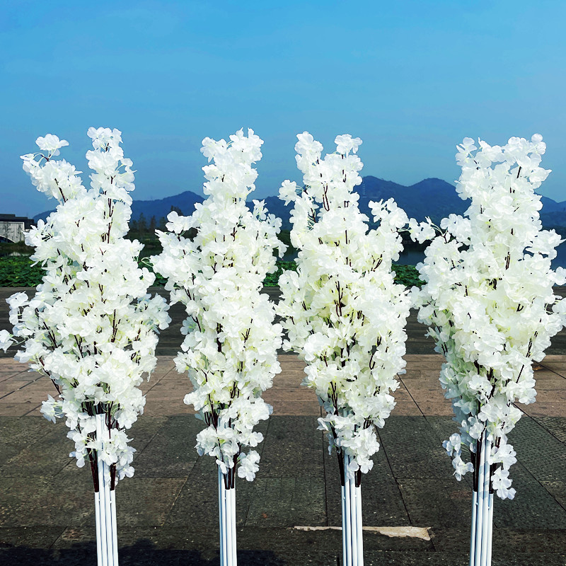 Decorative Flowers Wreaths Wedding Decoration 5Ft Tall 10 Piecelot Slik Artificial Cherry Blossom Tree Roman Column Road Drop Deli