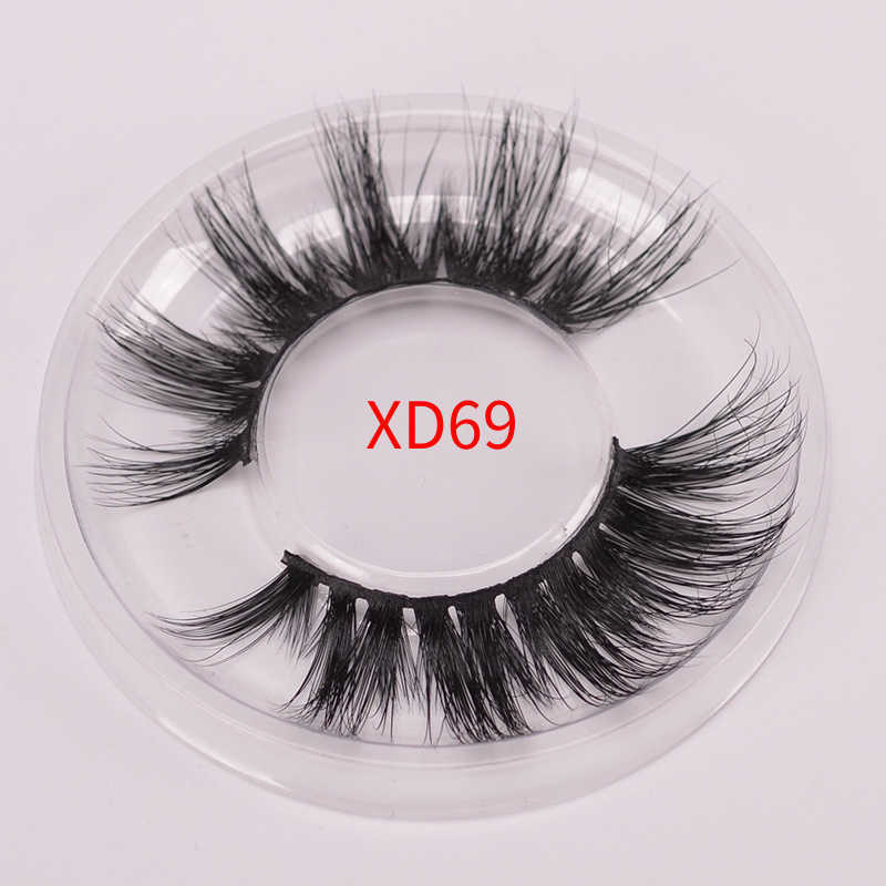 5d mink fur false eyelashes handmade elongated exaggerated thick and curled W250324