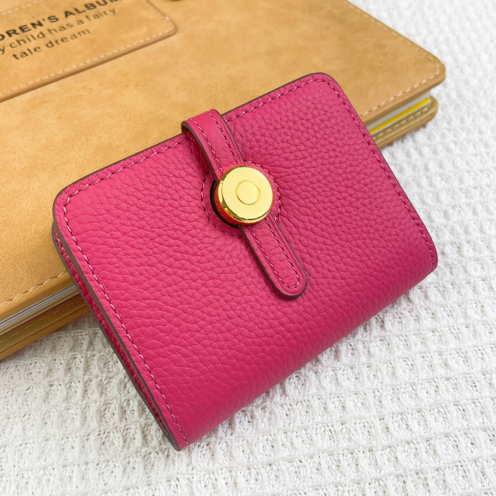 Pink Wallet Designer Card Holder Women Luxury Cardholder High Quality Genuine Leather Togo Gold Or Silver Buckle Card Case Coin Pouch Designer Wallets For Women