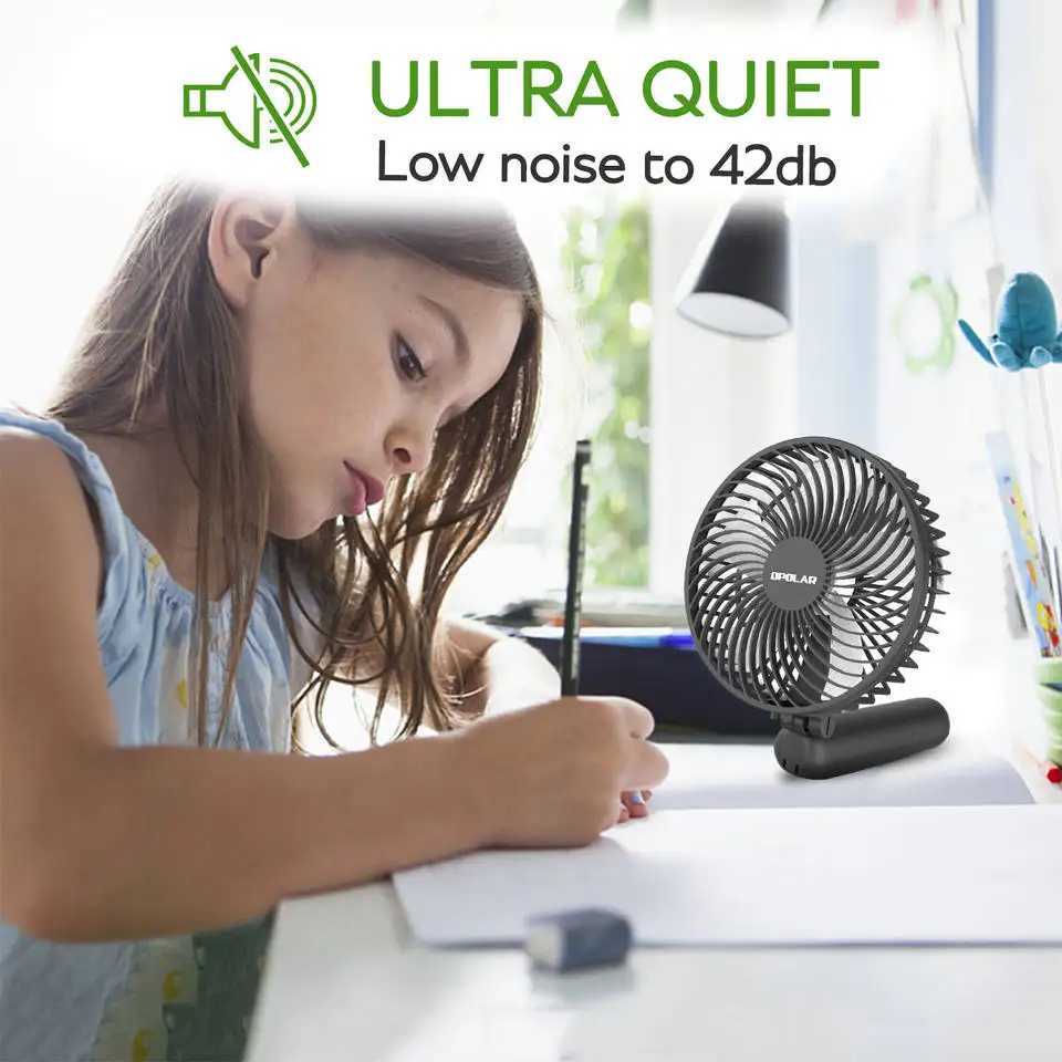 Opolar 10000mAh Handheld Mini Fan Foldable Camping Fan Silent Strong Wind Rechargeable Air Cooler Home Outdoor Room Travel USB Z250324