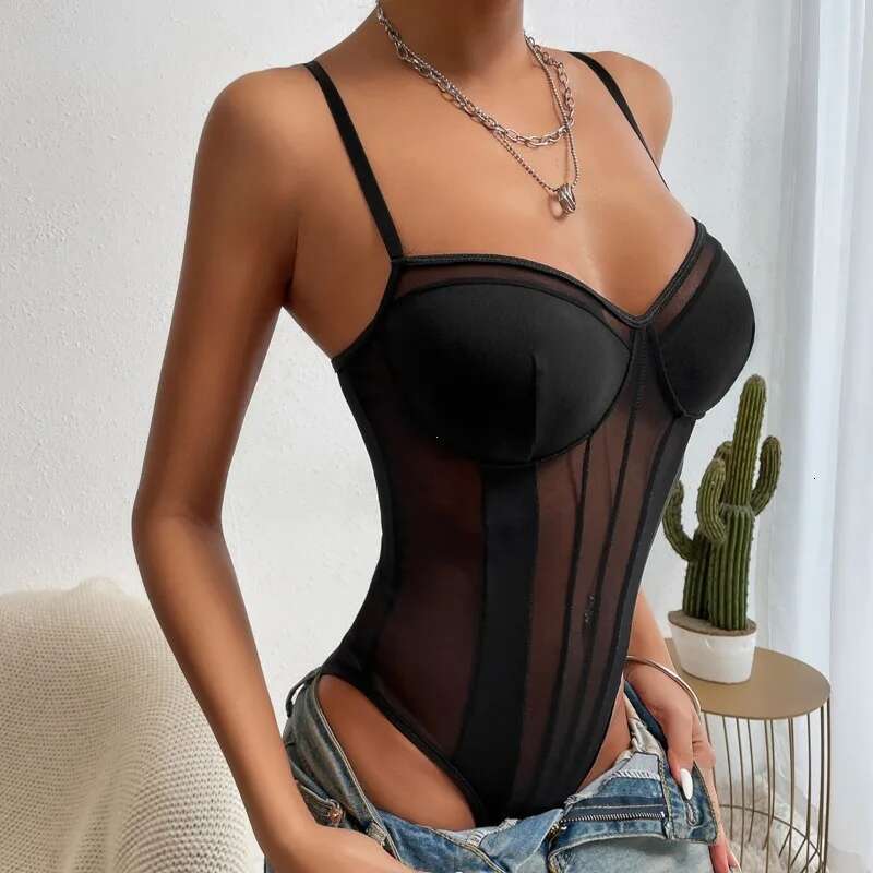 Sexy Tight Fitting Women's Clothing, Deep V-Neck Shaping, Adjustable Shoulder Straps, Reinforced Soft Padded Bra, Top
