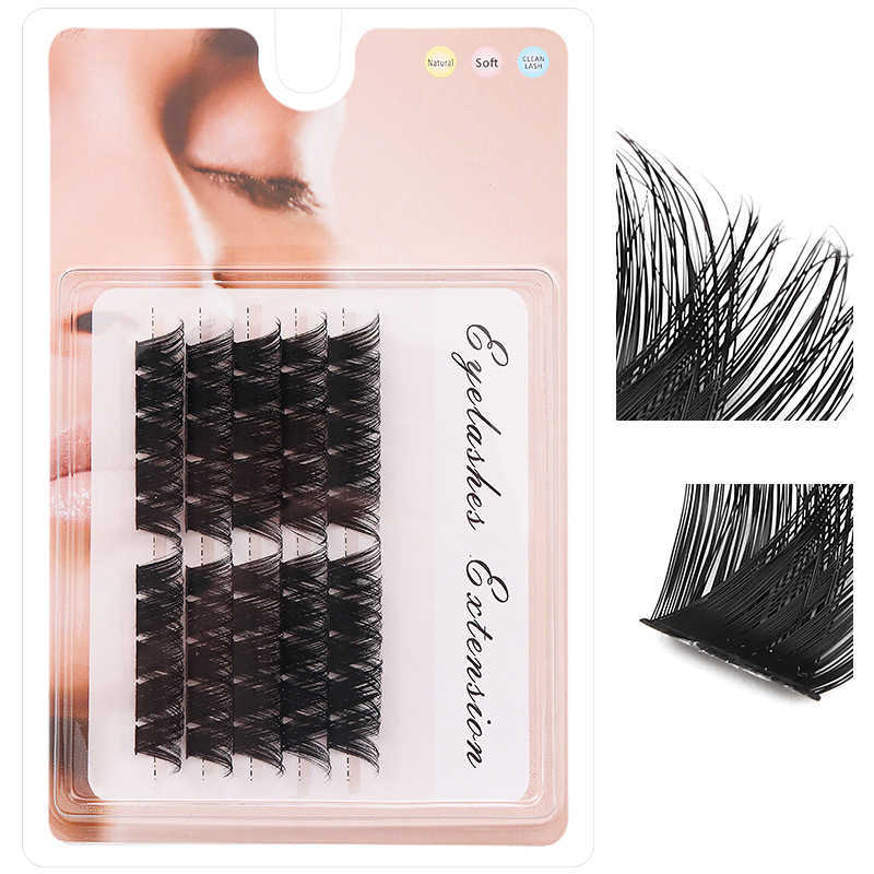 DINGSEN false eyelashes are straight stable thick curled and curled. DD segmented eyelashes W250324
