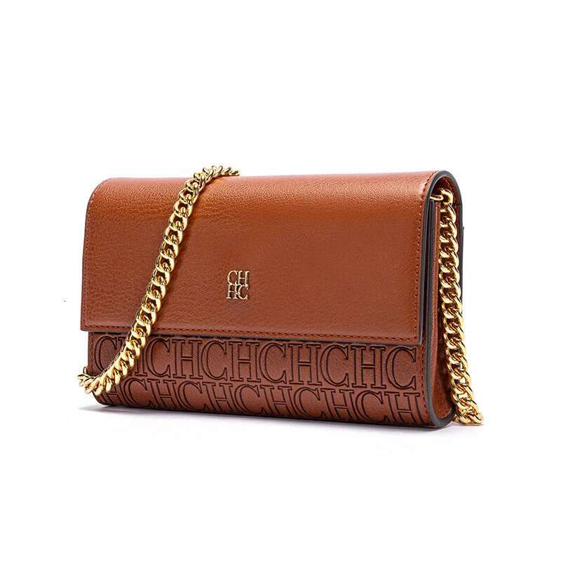 CH Fashion Letter Print Design Versatile Senior Sense Small Square Daily Commuting Crossbody Bag Ladies Temperament Shoulder