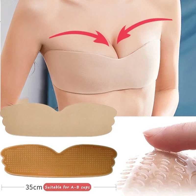 Reusable invisible push up strapless bra silicone self-adhesive bra reusable strapless braXJ250324