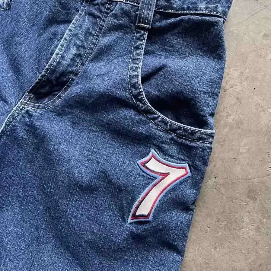 Haruku Y2k Baggy Men Women Vintage Embroidered High Quality Hip Hop Goth Casual Wide Leg Jeans Streetwear Clothing